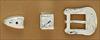 Buckle DISCONTINED (0110336) - 3 pc 1/4" Silver Plated Buckle Set