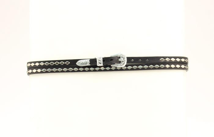 Hatband SO (0201101) - Black with Silver Diamond Studs