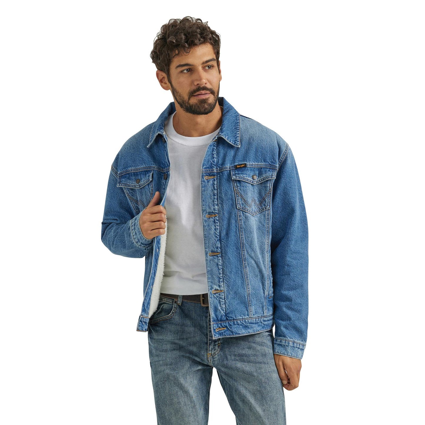 Denim Jacket Men's DC SZN (112353363) - Wrangler Retro® Denim Jacket - Sherpa Lined