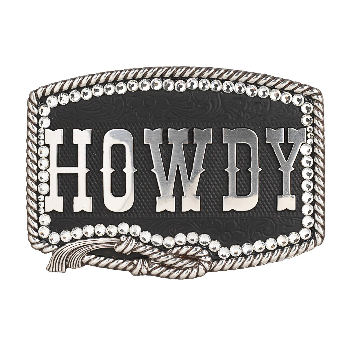 Buckle Women's DISCONTINUED (37926) - Nocona Howdy Rectangle Rope/Crystal Edge