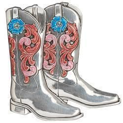 Buckle Women's (37937) - Blazin Roxx Buckle Cowgirl Boots - Silver