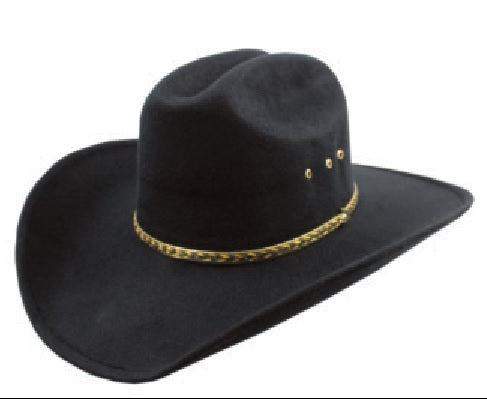 Hat Kids (7011) - "Night Rider Jr." Child's Black Felt Cowboy Hat