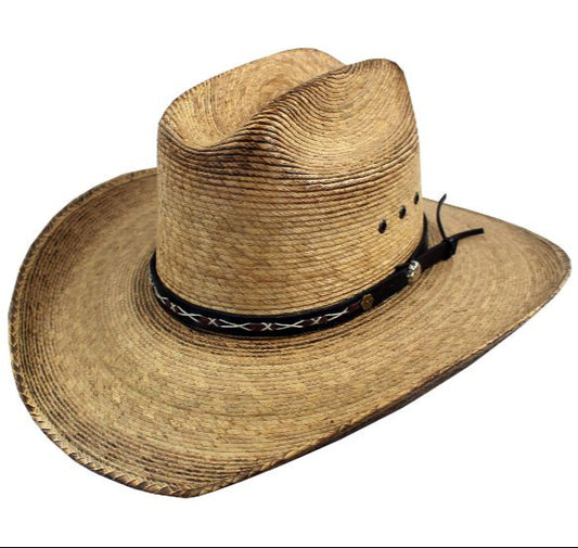 Hat Kids (7202) - Palm Leaf Hat El Bandito Jr Burnt Palm Leaf
