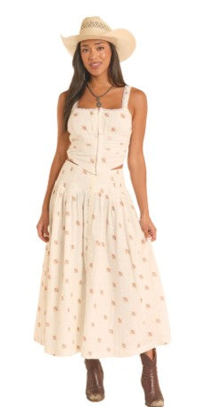 Skirt Women's SZN-2026 (BW69B0 8772-S) - Rock & Roll Floral Print