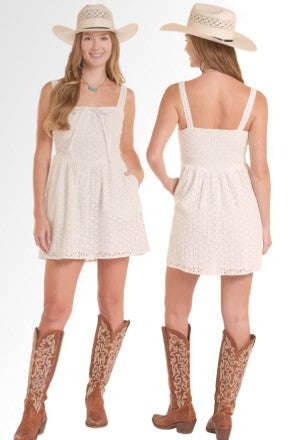 Dress Women's SZN-2026 (BWD0R0 8789) - Rock and Roll Eyelet Mini Dress