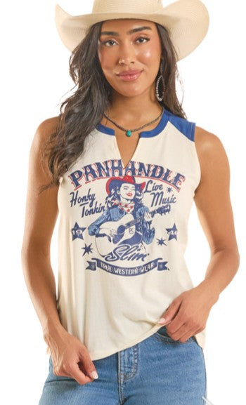 Top Women's SZN-2026 (LW50T0 9046) - Panhandle Slim Honky-Tonk Sleeveless Tee