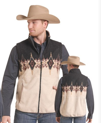 Vest Men's SZN (DM98CO 9253) Rock & Roll Sierra Vest Berber Border