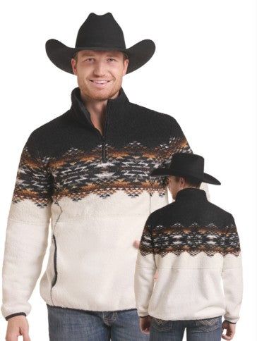 Top Men's SZN-2026 (DM91CO 9259) Rock & Roll Pullover - Aztec Border Berber 1/4 Zip