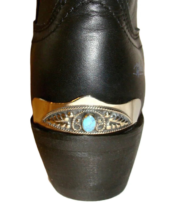 Heel Guard (AC19HT) - Silver with Turquoise Stone