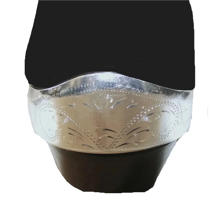 Heel Guard (AC39) - Large Silver Engraved Heel Guard