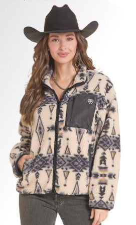 Top Women's SZN-OCT26 (BW92CO9994) - Panhandle Slim Aztec Print Sherpa Jacket