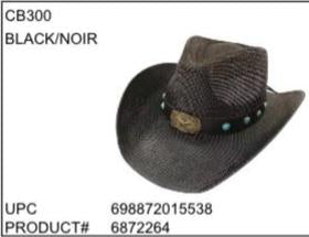 Hat DCL (CB300) Western Hats - Hatband has Metal Star and Turquoise Stones.