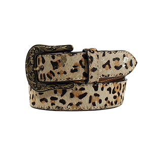 Belt SO (D140004102) - Women's 1/2" Cheetah Calf Hair BRN Belt