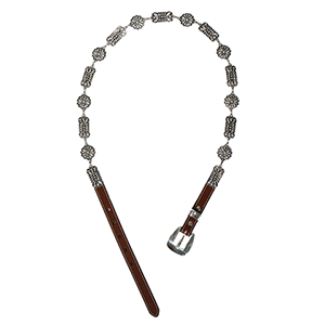 Belt DISCONTINUED (D140005236) - Women's AR 1/2" SV Chain w/Rect-Flrl Concho Belt