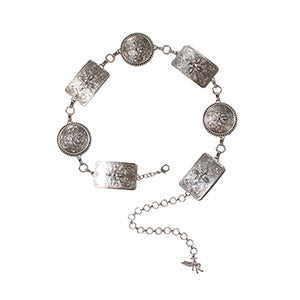 Belt DISCONTINUED (D140006836) - Women's AR 2.5" SV Chain w/Rect-rND Concho Belt