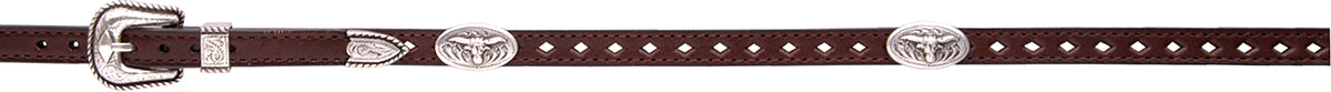 Hatband (DH104) - Brown 3/8" with Longhorn