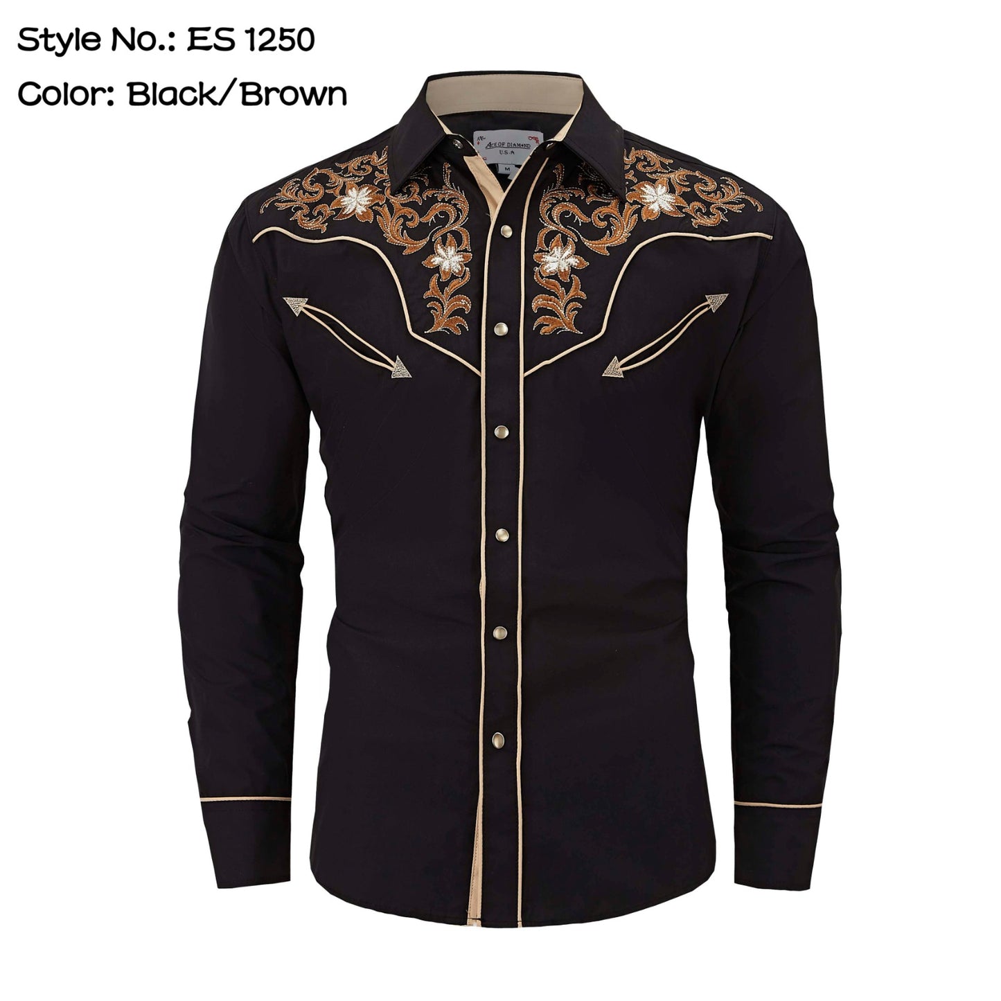 Top Men's (ES-1250) - Western Embroidery Shirt