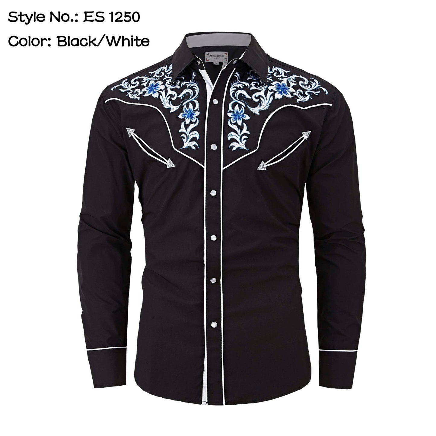Top Men's (ES-1250) - Western Embroidery Shirt