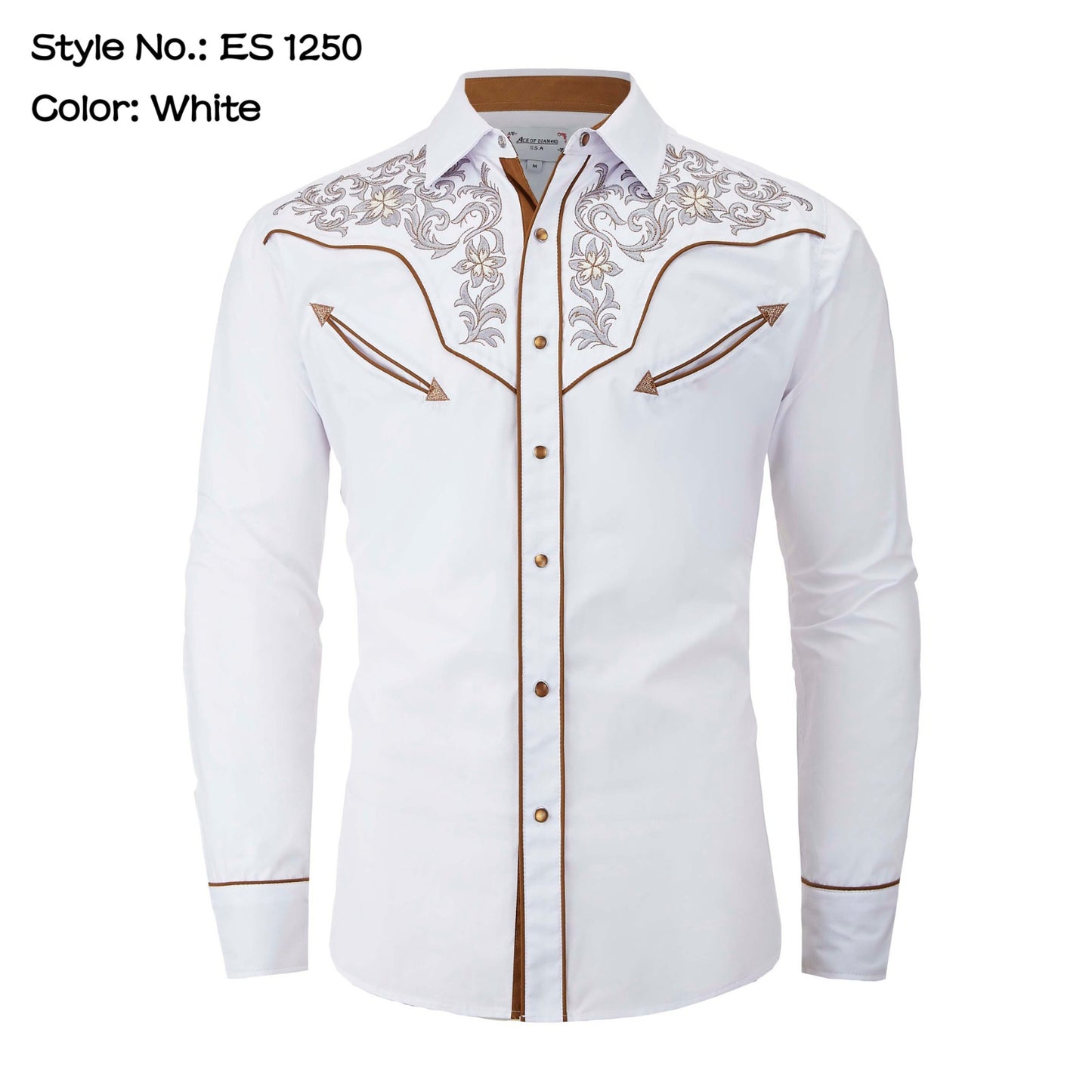 Top Men's (ES-1250) - Western Embroidery Shirt