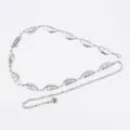 Belt (EVFVEEP836J) Bohemian Vintage Silver Tone Metal Waist Chain