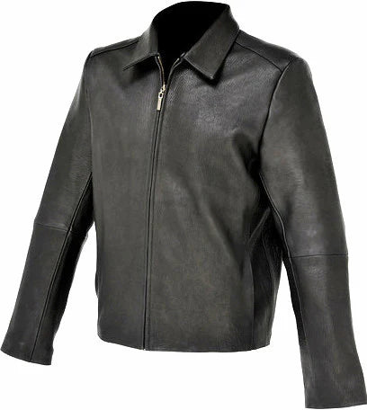Leather Jacket CO (H53BOER) Men's Fashion Lamb Skin Black