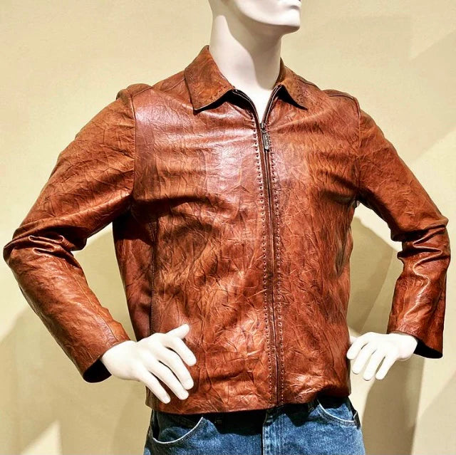Leather Jacket CO (H276COC) Men's Fashion Lamb Skin Honey Brown