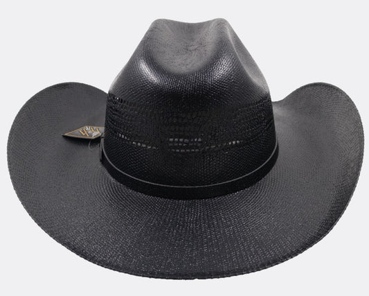 Hat (MB123) - Bangora Straw Cowboy Hat "Twister Style"