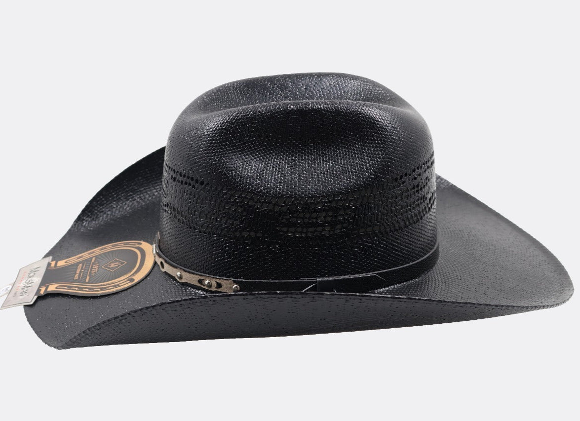 Hat (MB123) - Bangora Straw Cowboy Hat "Twister Style"