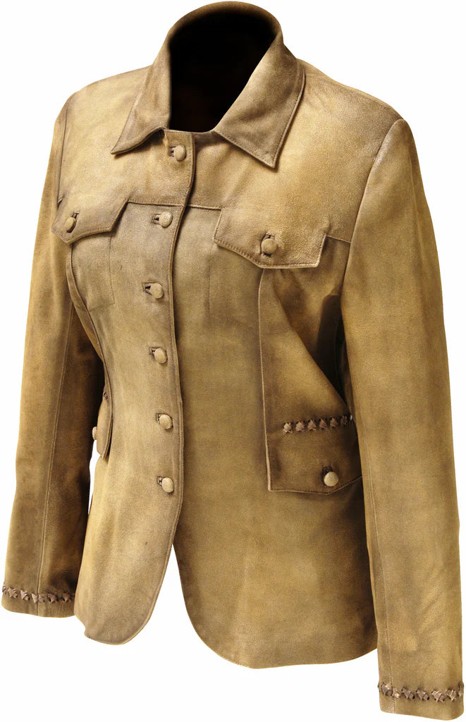 Leather Jacket CO (M56BOBO) Women's Hunter Jacket - Lamb Suede