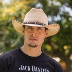 Hat (MX-970) - Mexican Palm Leaf Western Hat in Black Stain