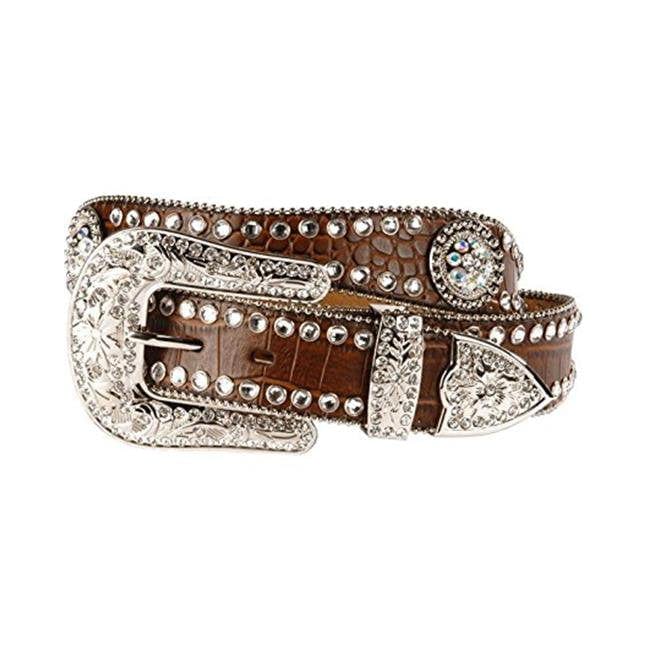 Belt (N3512002) - Women's Blazin Roxx 1-1/2" BRN, Rhinestone Concho