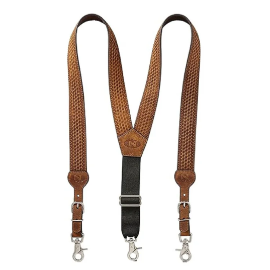 Galluses (N8512444) - Nocona Basketweave Gallus Suspenders