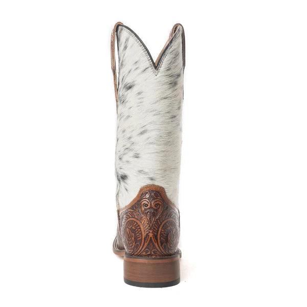 Boot Women's (S-12734) - Myra Savanna Handtooled Leather Boots in Black & White Fur NEW-2026 (Copy)