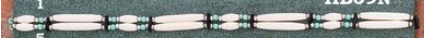Hatband (HB09N) - 2 Row Bone & Beads