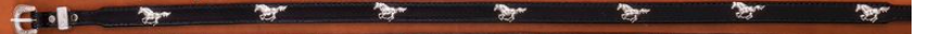 Hatband (LC-22H) - Leather with Silver Horses