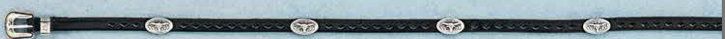 Hatband SO (DH100) - 3/8" Black with Longhorn
