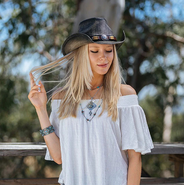 Hat (TX1215) - Toyo Cowboy Hat in Black Stain