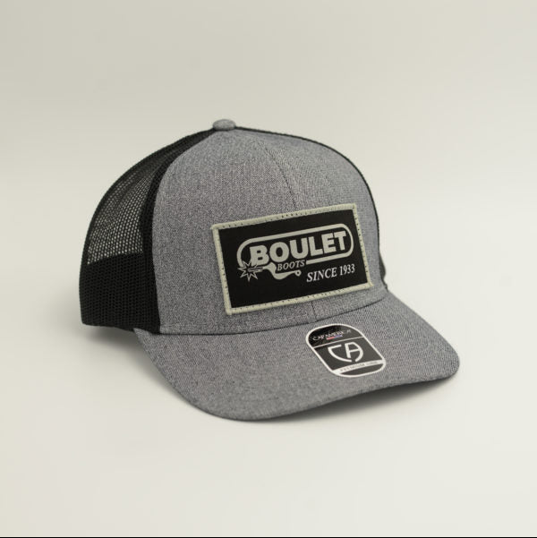 Cap SO (VET319) Rect'ngle Patch, Gray/Blk Mesh