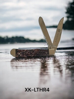 Knife (XK-LTHR4) - Folding with Dual Blades