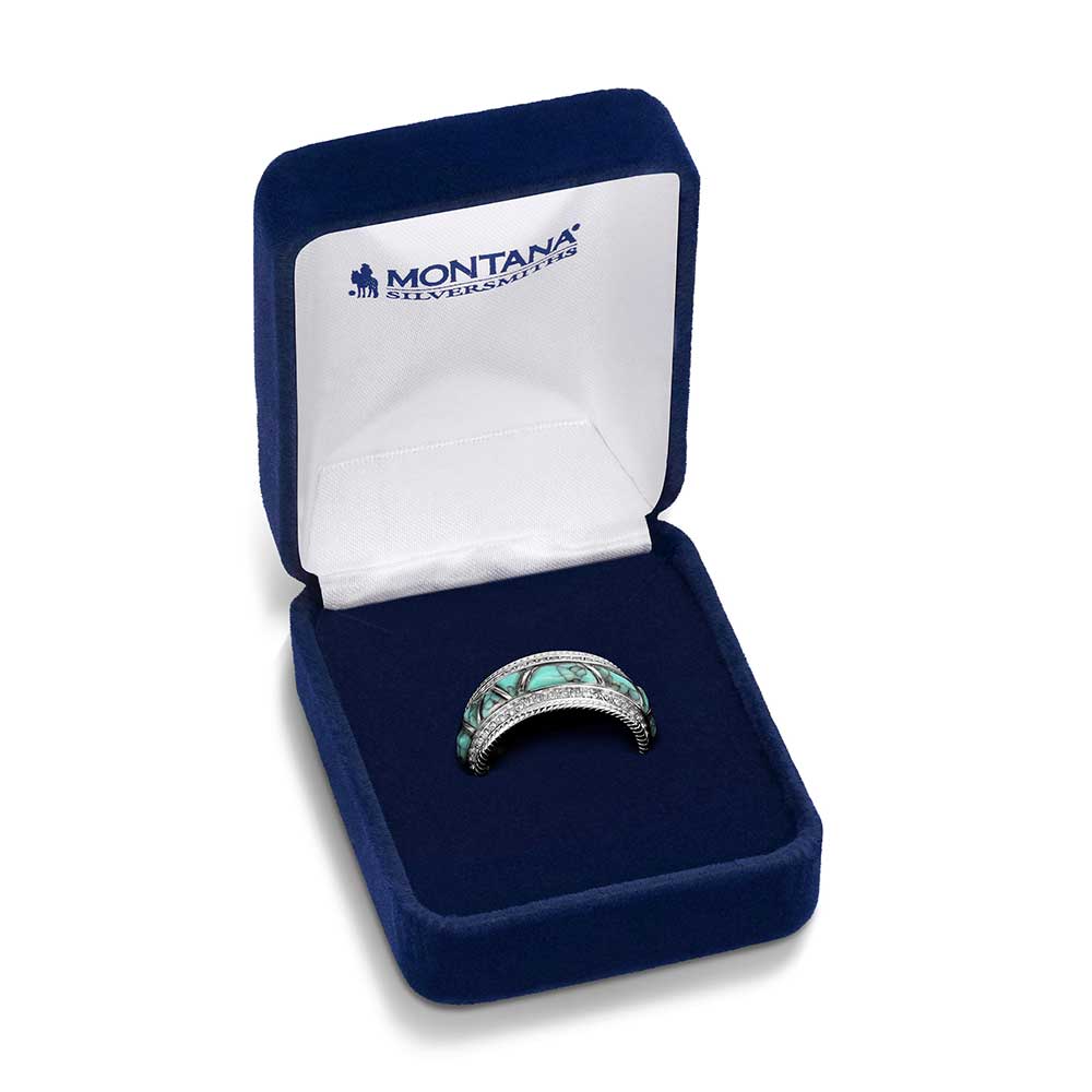 Ring (RG5481TQ) Montana Silversmith High Noon Cobblestone Ring - New