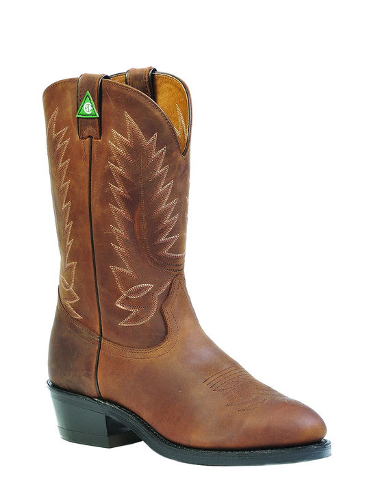 Boot Men's SO (1372) - Boulet 12" Western Steel Toe CSA Certified Work Boot in Crazy Horse