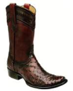 Boot Men's (1J30A1) - Cuadra Exotic Ostrich & Cowhide, Wine