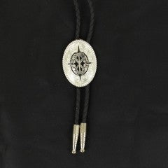 Bolo Tie (2270236) - Black & Silver Oval