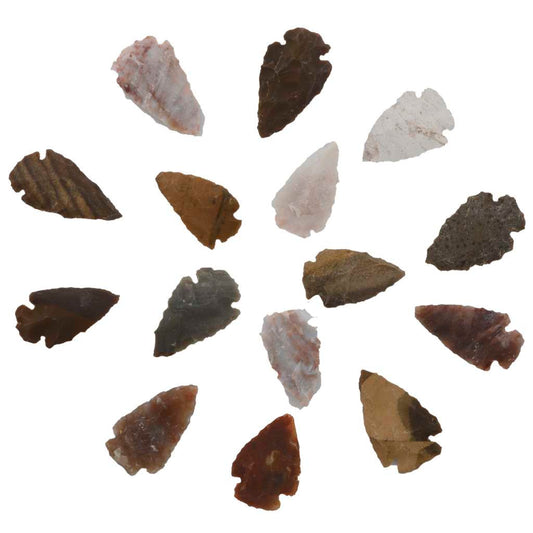 Arrowheads (K338) - Handcrafted Agate, Small (1/2" to 1.5") Assorted colours