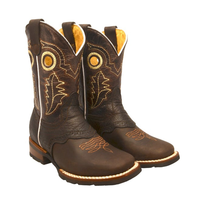 Boot Kids (3000) - Kid's Rodeo Boots - Bull Mocha/Brown