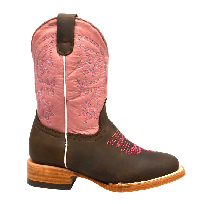 Boot Kids (3102) - Kid's Rodeo Boots - Chocolate\Pink