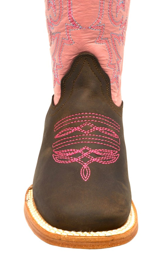 Boot Kids (3102) - Kid's Rodeo Boots - Chocolate\Pink