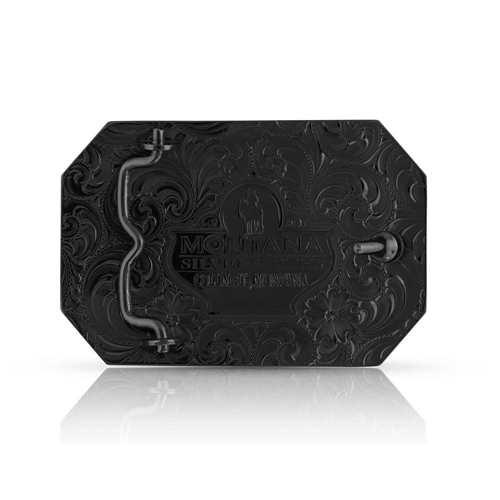 Buckle (3321-0MA) - Montana Silversmiths Gunmetal Western Celtic Knot Buckle