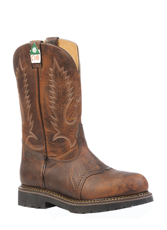 Boot Men's SO (4374) - Boulet 13" Western Steel Toe CSA Certified Work Boot in Laid Back Tan Spice