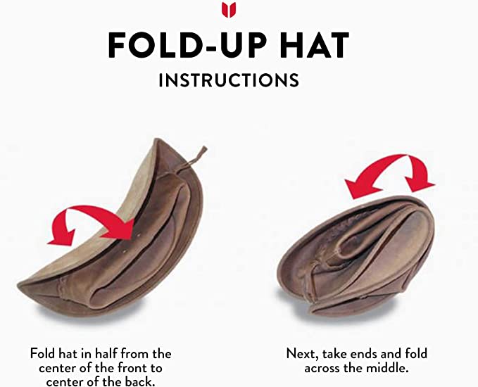 Hat (9535) - Airflow Leather Fold-Up Outback in Smokey Tan